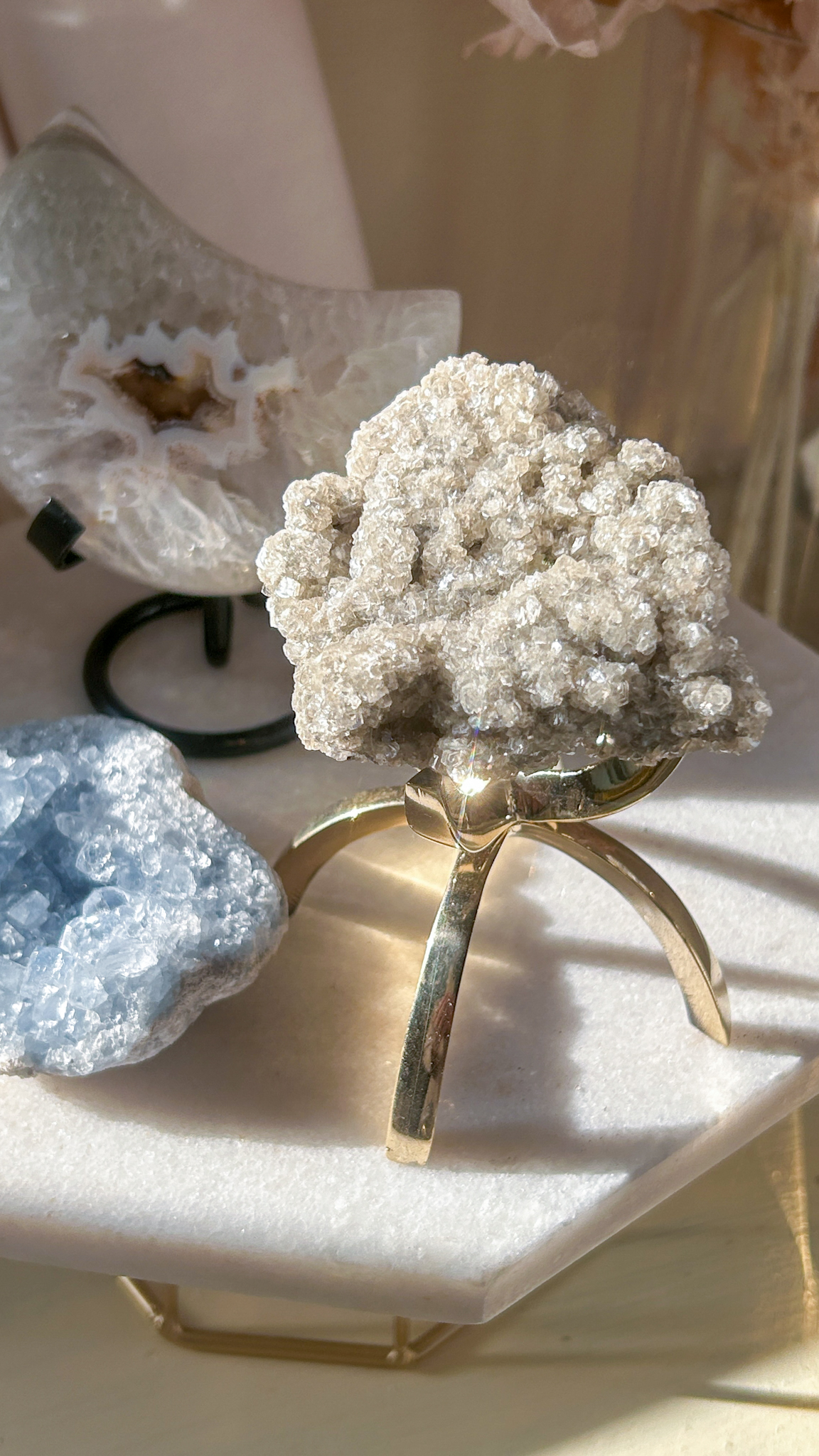 癒しの鈍い輝き パキスタンよりめずらしい シルバーカルサイト Sperkle Silver - 画像 (2)