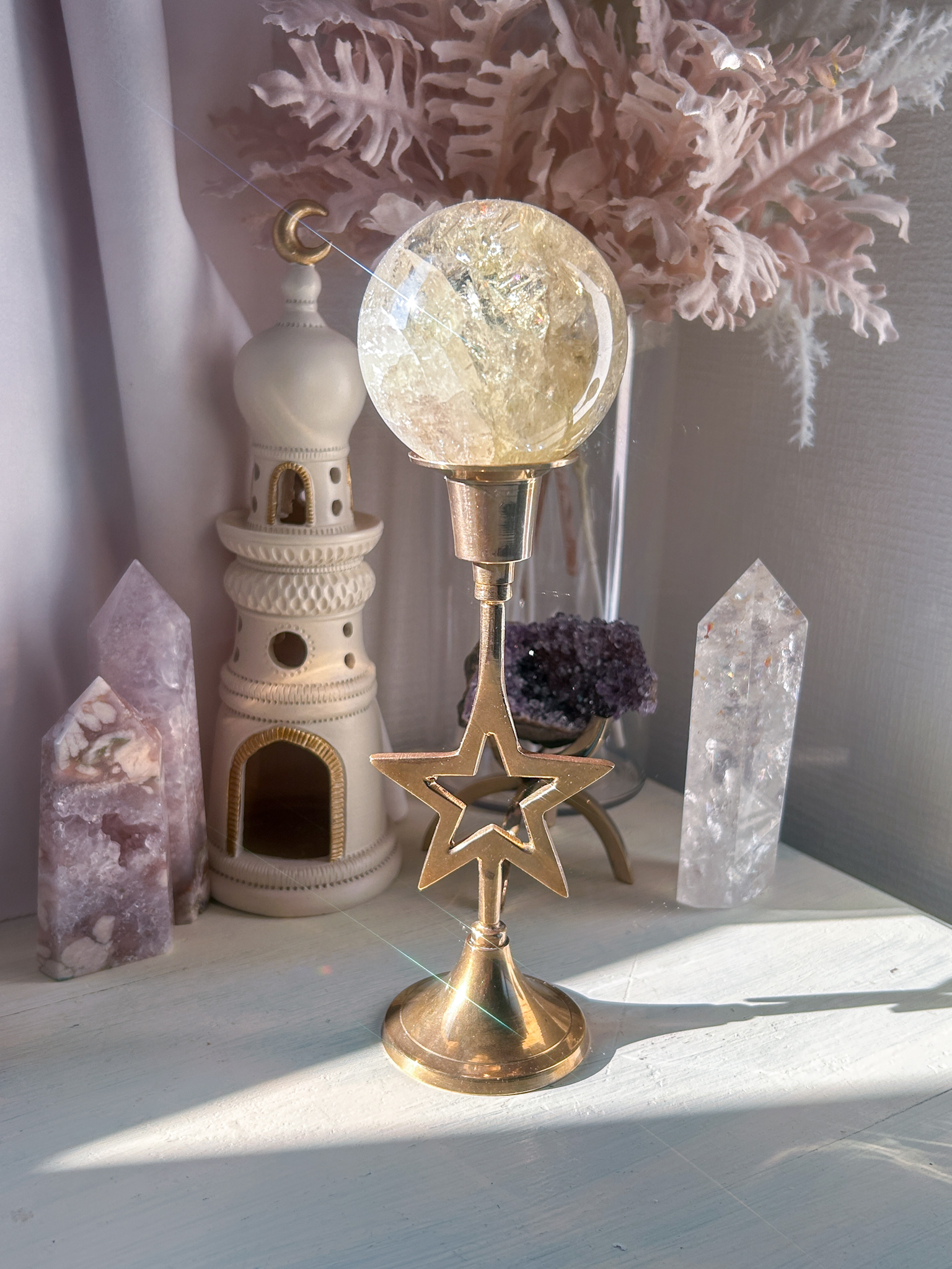 一点もの Amrita✧Vintage ポルトガル蚤の市ヴィンテージ・ミッドセンチュリー真鍮キャンドルスタンド - 画像 (4)