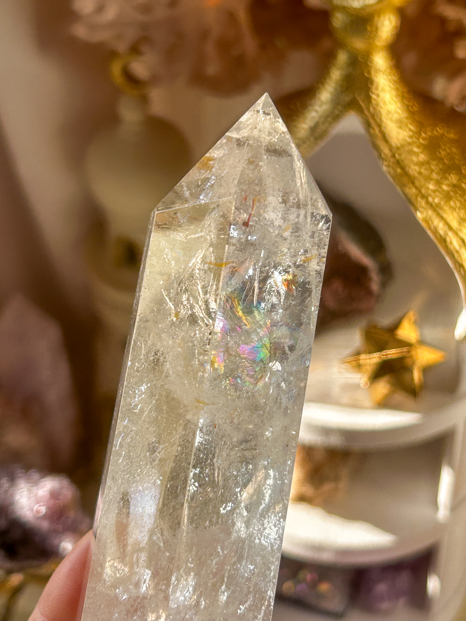 マダガスカルの美しい光・KOIクォーツ(オーロラクォーツ)タワー Blessing - 画像 (13)