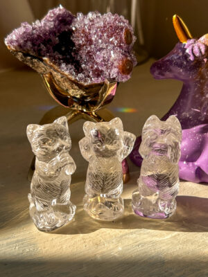 新入荷!高品質水晶のみにゃい・きかにゃい・いわにゃい猫ちゃんズ