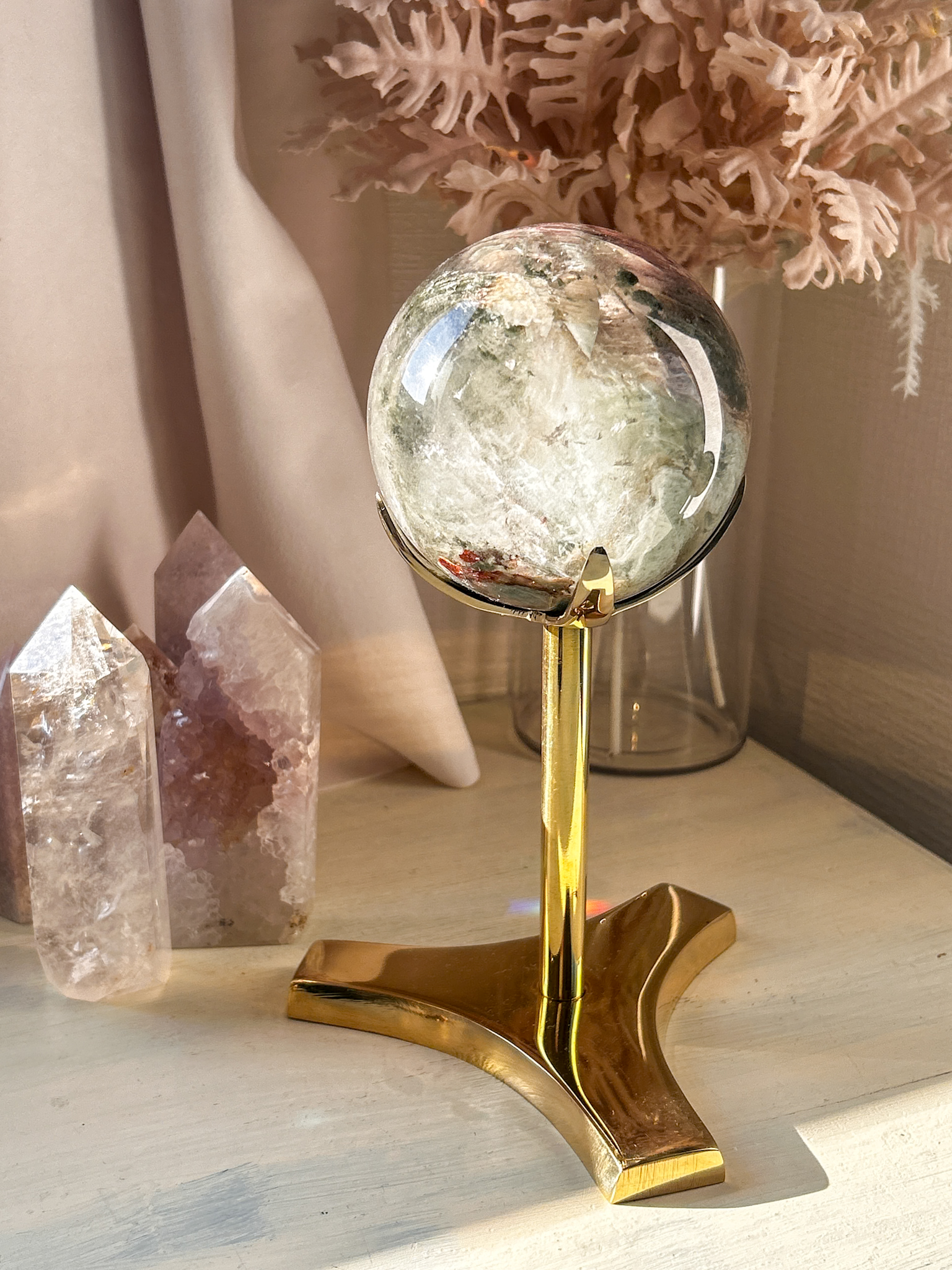 大特価・コレクションピース 覗きこむとまるで宇宙の銀河・神秘的な美しいガーデン・千層ガーデン水晶特大スフィア Wonder land 9.3cm 1.11kg - 画像 (13)