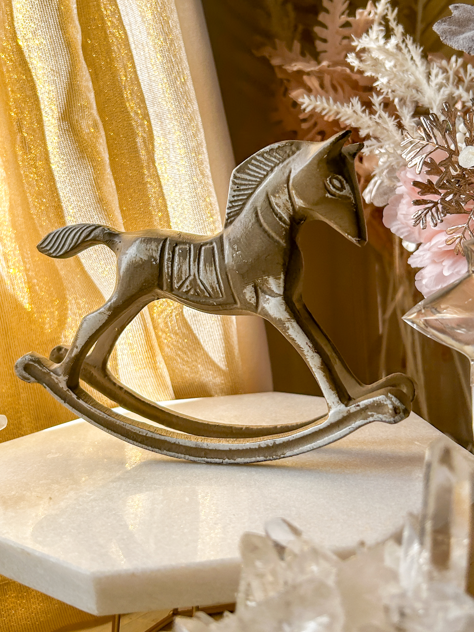 US Amrita✧Vintage ボヘミアンな雰囲気🐴USヴィンテージロッキングホース 鋳製木馬 ※おまとめ買い対象商品