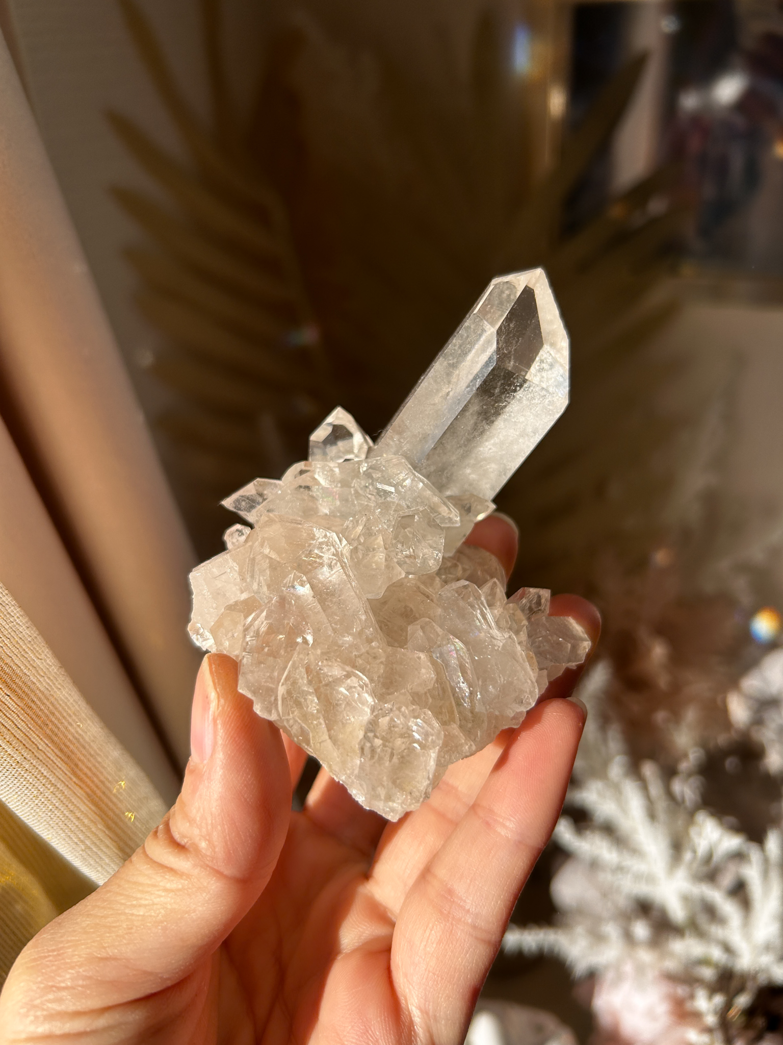 希少 Brazil コリント産 深みのある美しい水晶たち D - 画像 (5)