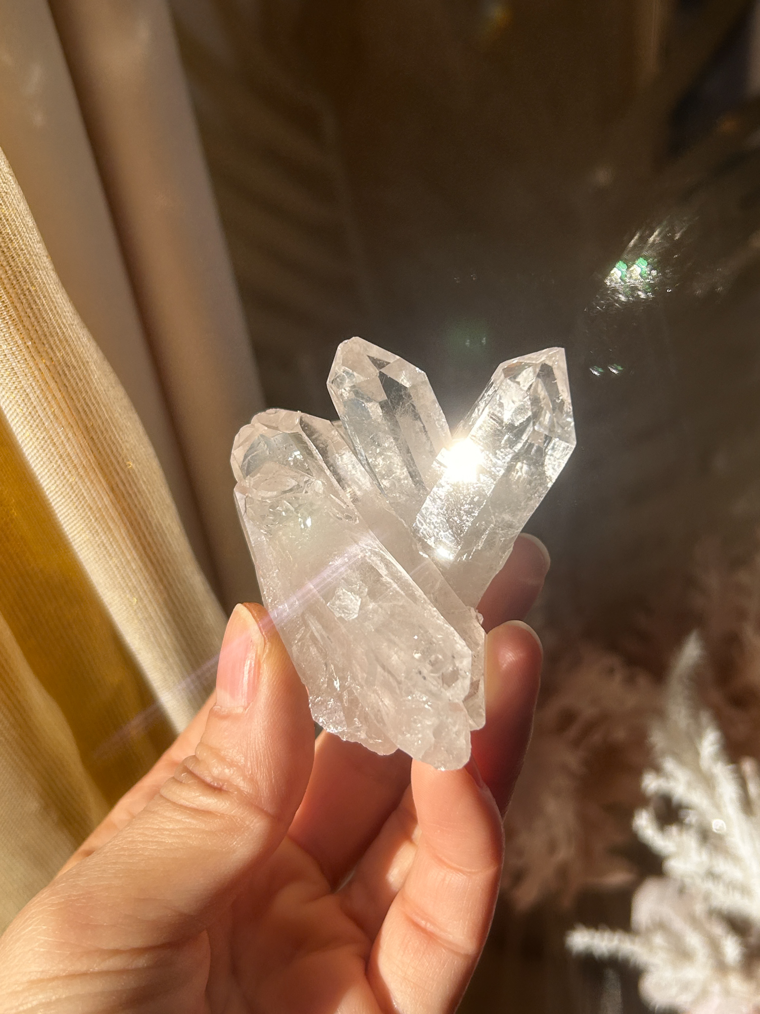 希少 Brazil コリント産 深みのある美しい水晶たち C