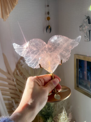 ローズクォーツのハートのエンジェル ʚ♡ɞ Amrita Original /愛に翼が生えたらLove has wings