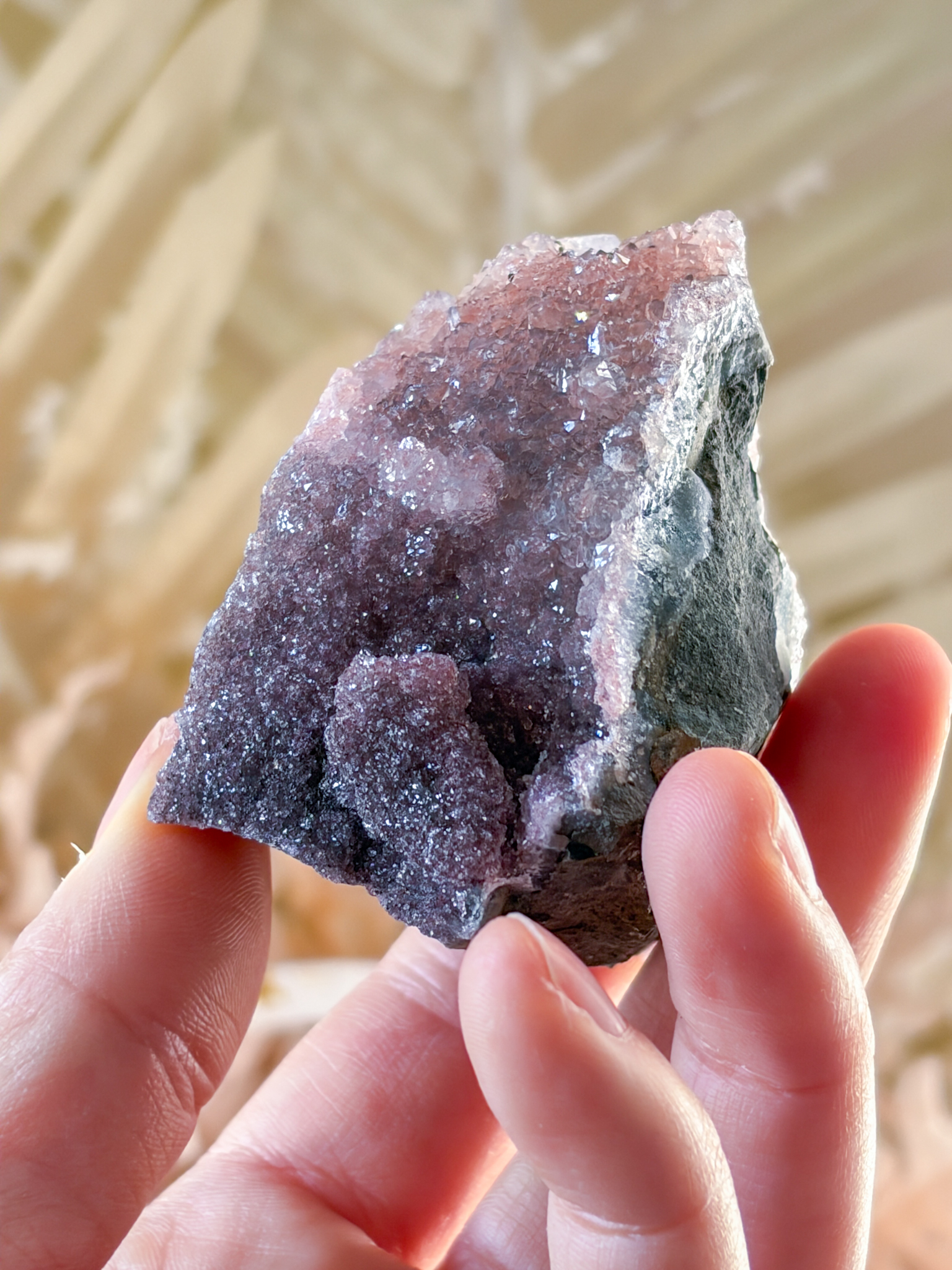 スモーキーピンク シュガードゥルージー 美しいキラキラの 妖精の宝石 シュガー レインボーアメジストxフラワーアメジスト - 画像 (7)