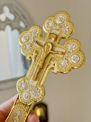 美しい七宝エナメル 正教会 祈りの十字架 にぎりタイプ※おまとめ購入対象商品