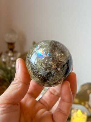 大特価 美しい全体に虹がギラリン🌈グラデーションスモーキー&シトリン 51mm Northern Star