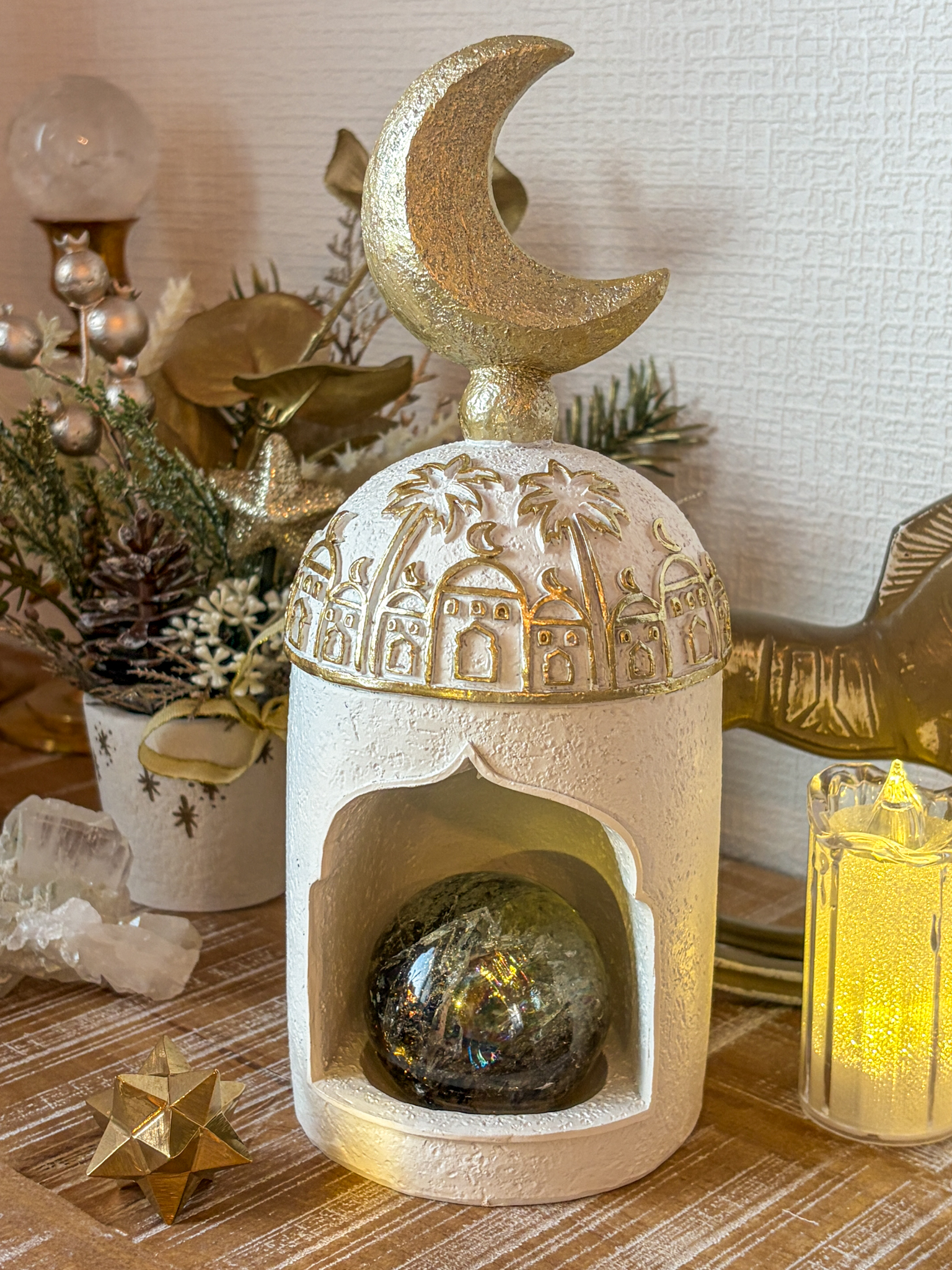 大特価 美しい全体に虹がギラリン🌈グラデーションスモーキー&シトリン 51mm Northern Star - 画像 (9)