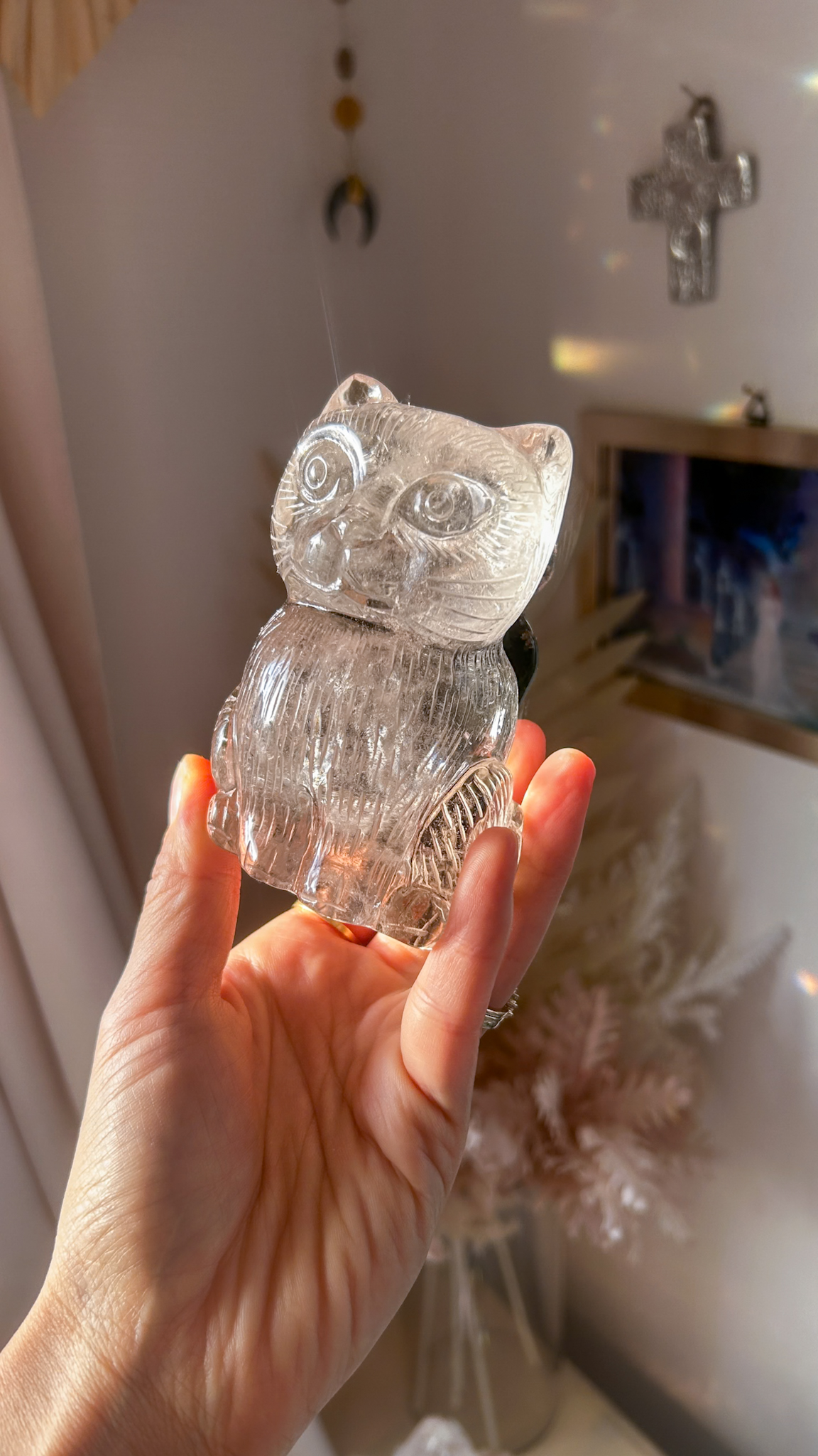 新入荷!大きな手彫りの猫ちゃん オールドストック スーモーキーガーデン 麗しのおすまし猫ちゃん 10cm - 画像 (3)