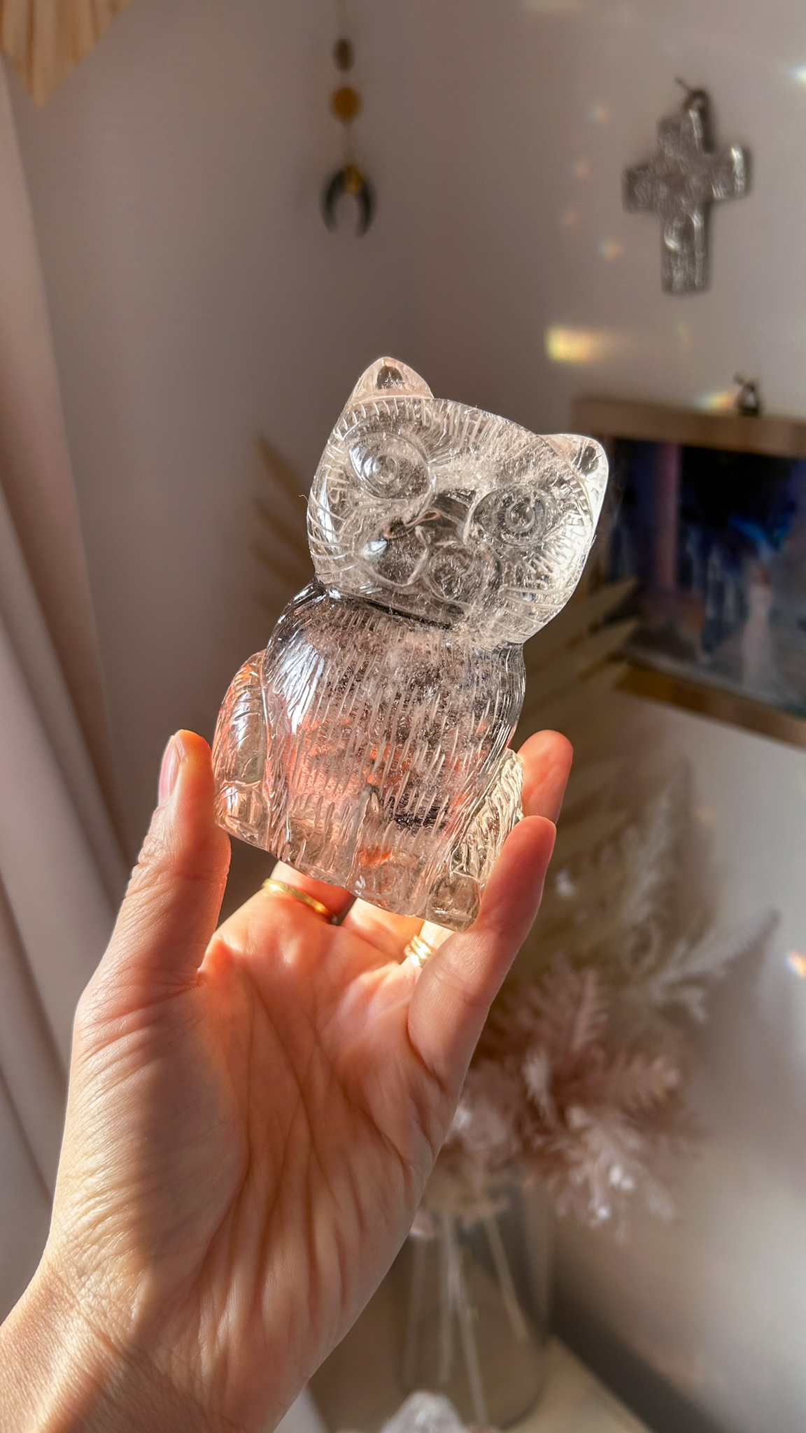 新入荷!大きな手彫りの猫ちゃん オールドストック スーモーキーガーデン 麗しのおすまし猫ちゃん 10cm - 画像 (4)