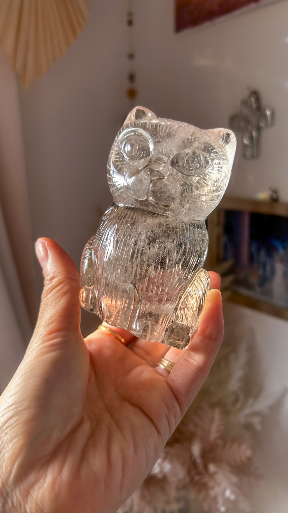 新入荷!大きな手彫りの猫ちゃん オールドストック スーモーキーガーデン 麗しのおすまし猫ちゃん 10cm - 画像 (6)