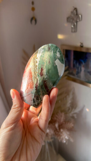 NEW FIND！芸術的なユニコーン🦄ジャスパー 希少な厳選ピースたち MintxPink mix Waves