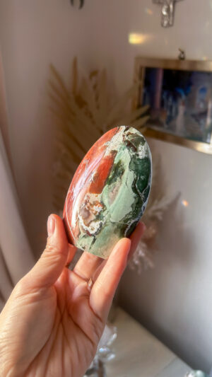 NEW FIND！芸術的なユニコーン🦄ジャスパー 希少な厳選ピースたち RED x Green Abstract