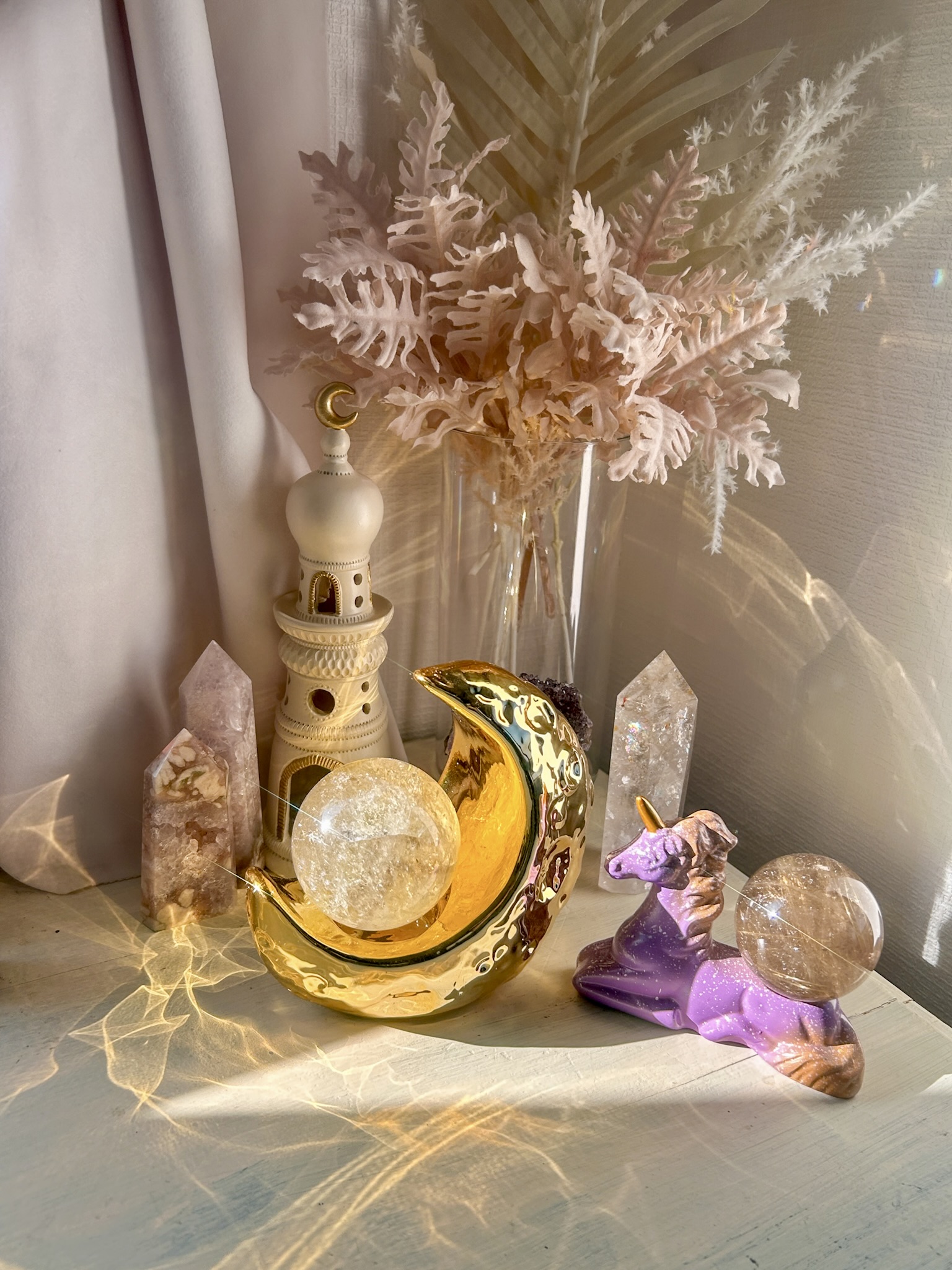 凛々しいハンサムなユニコーン🦄高品質ほんのりスモーキー水晶・15cm超え特大 My best freind - 画像 (2)