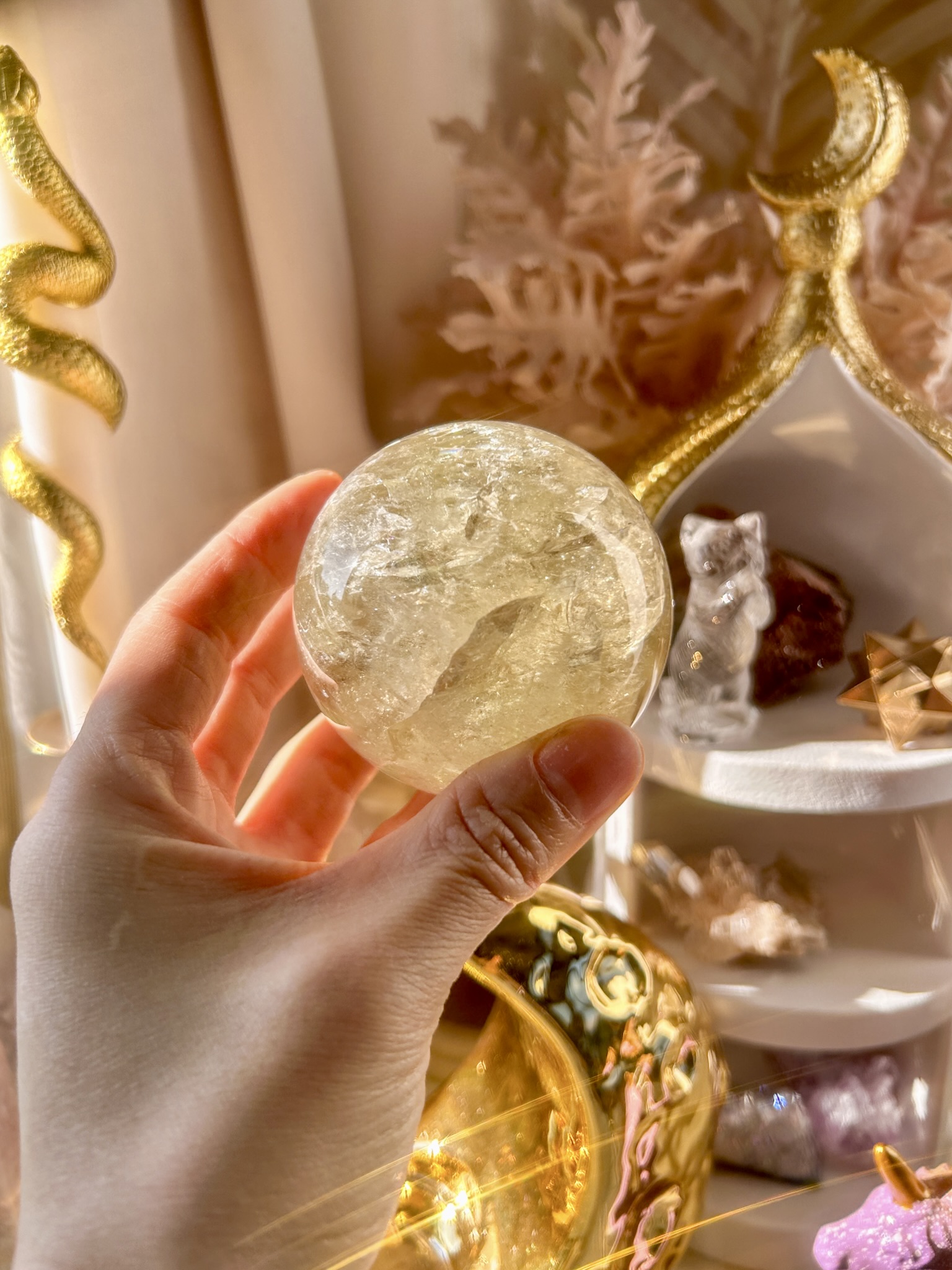 凛々しいハンサムなユニコーン🦄高品質ほんのりスモーキー水晶・15cm超え特大 My best freind - 画像 (4)