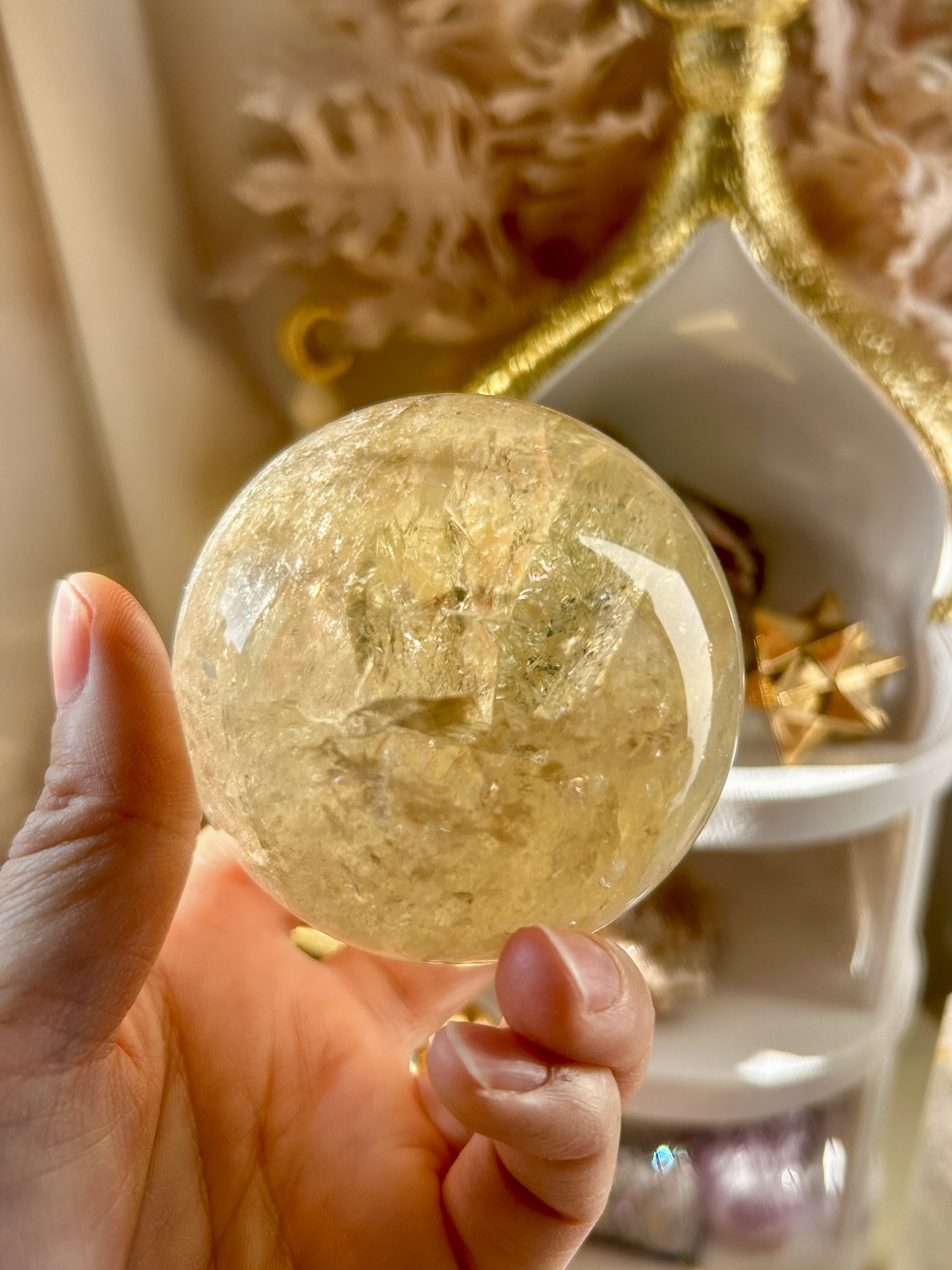 凛々しいハンサムなユニコーン🦄高品質ほんのりスモーキー水晶・15cm超え特大 My best freind - 画像 (5)