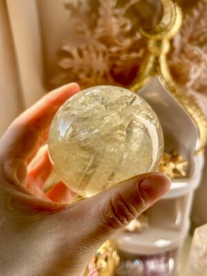 大きなファントム!ゼウス・スモーキーシトリンスフィア虹がギランギラン🌈 65mm Perfect Moon