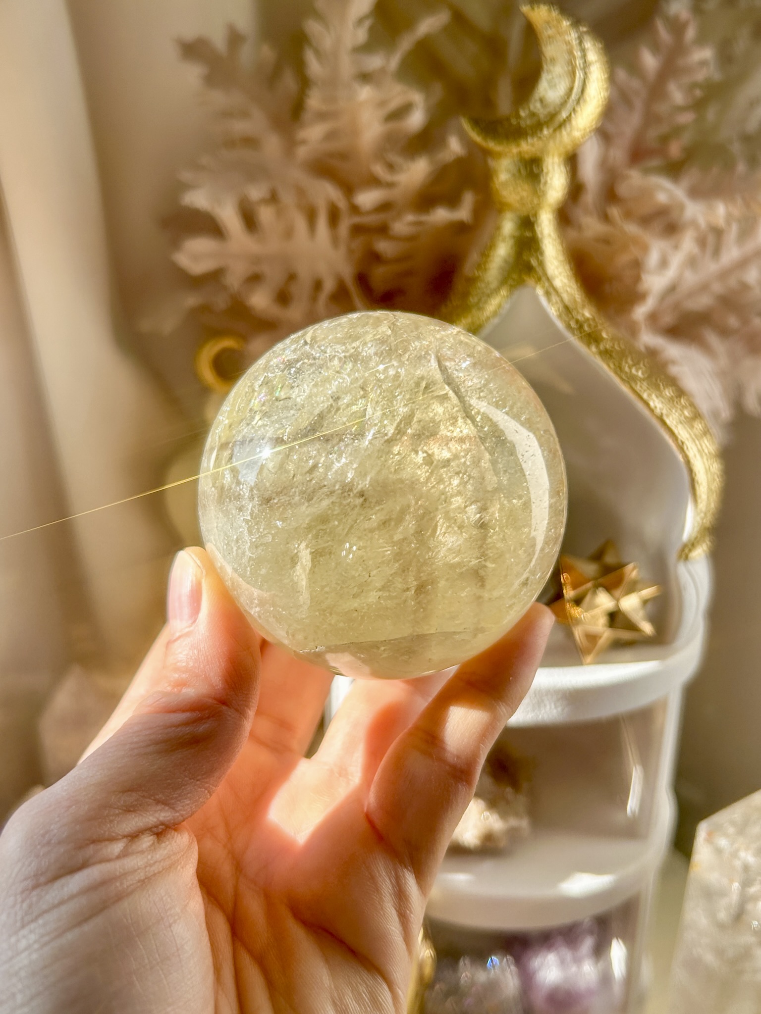 凛々しいハンサムなユニコーン🦄高品質ほんのりスモーキー水晶・15cm超え特大 My best freind - 画像 (7)