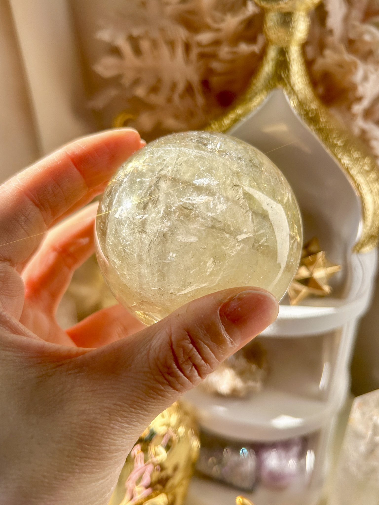 凛々しいハンサムなユニコーン🦄高品質ほんのりスモーキー水晶・15cm超え特大 My best freind - 画像 (8)