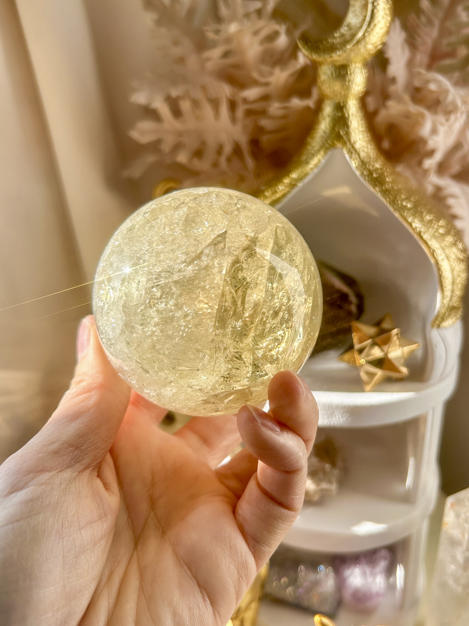 凛々しいハンサムなユニコーン🦄高品質ほんのりスモーキー水晶・15cm超え特大 My best freind - 画像 (10)