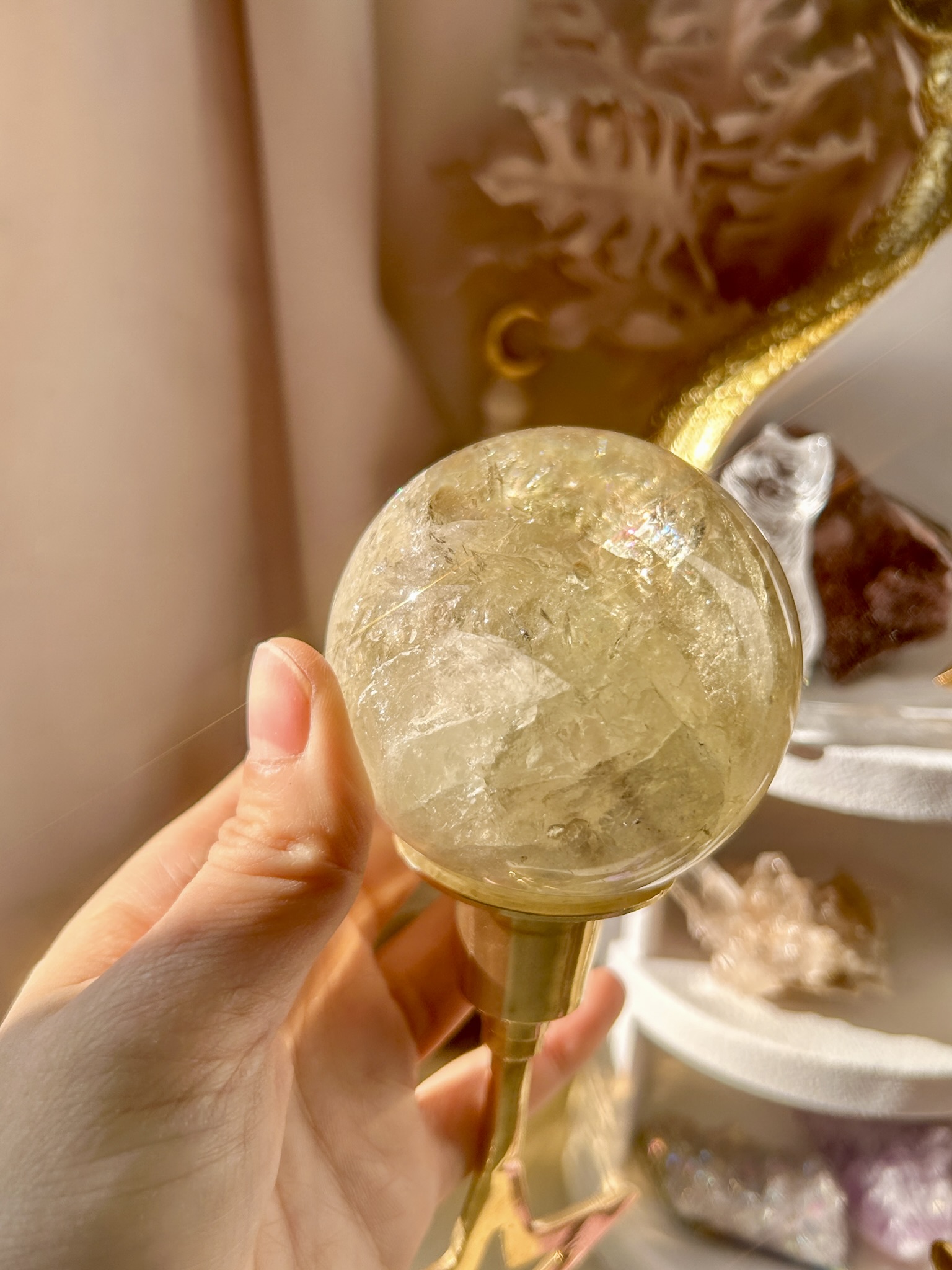 凛々しいハンサムなユニコーン🦄高品質ほんのりスモーキー水晶・15cm超え特大 My best freind - 画像 (12)