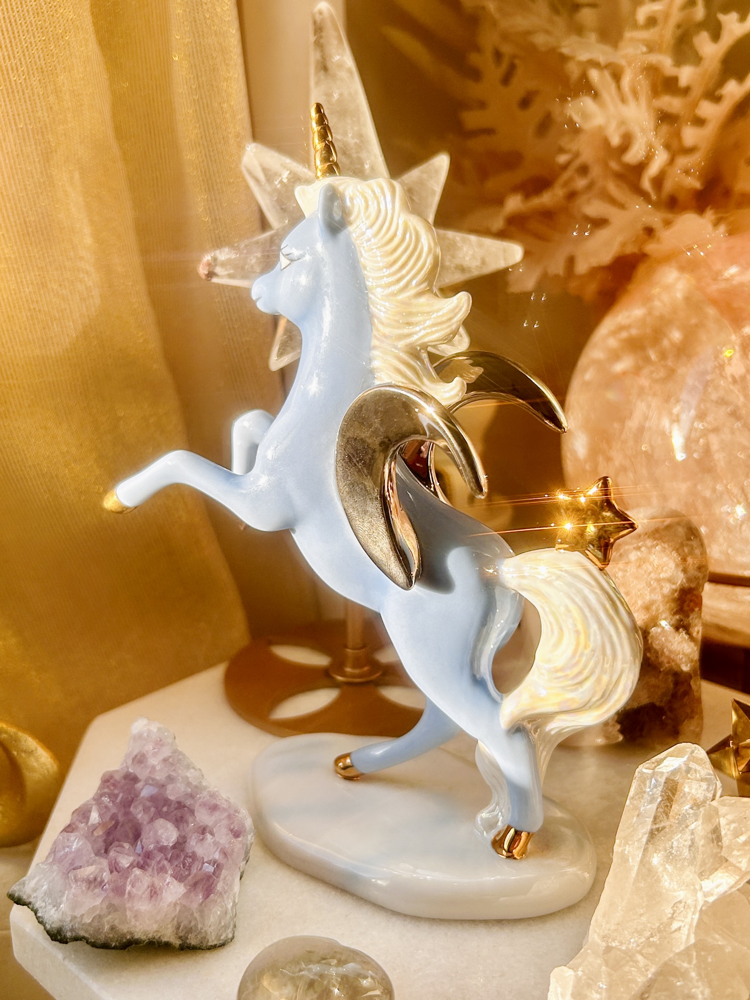 🦄アメリカンヴィンテージ ユニコーン・希少なコレクターズ品 ”愛が眩しく輝くところ” AAA完璧なコンディション - 画像 (4)