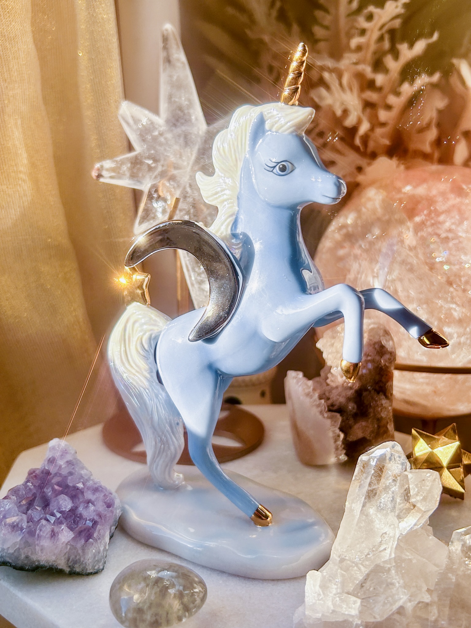 🦄アメリカンヴィンテージ ユニコーン・希少なコレクターズ品 ”愛が眩しく輝くところ” AAA完璧なコンディション - 画像 (7)