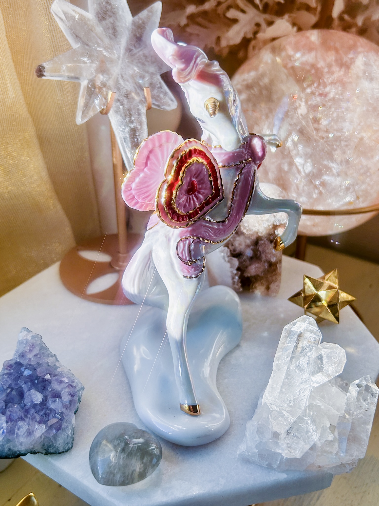 🦄アメリカンヴィンテージ ユニコーン・希少なコレクターズ品 ”愛のするハートが出会う場所” AAA完璧なコンディション - 画像 (7)