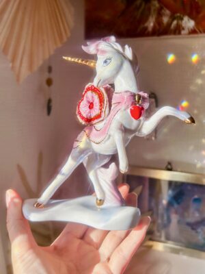 🦄アメリカンヴィンテージ ユニコーン・希少なコレクターズ品 ”愛のするハートが出会う場所” AAA完璧なコンディション