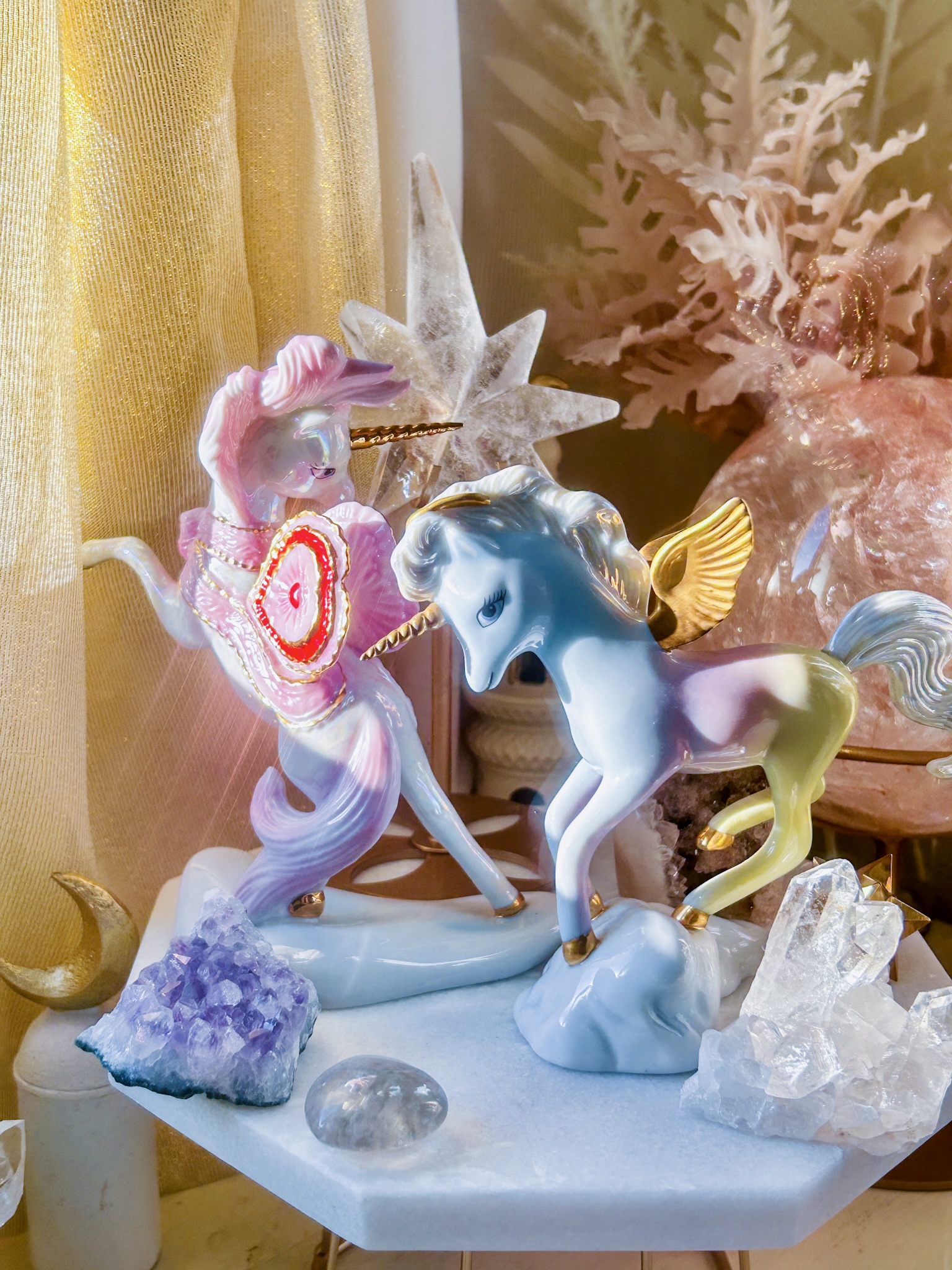 🦄アメリカンヴィンテージ ユニコーン・希少なコレクターズ品 ”愛のするハートが出会う場所” AAA完璧なコンディション - 画像 (10)