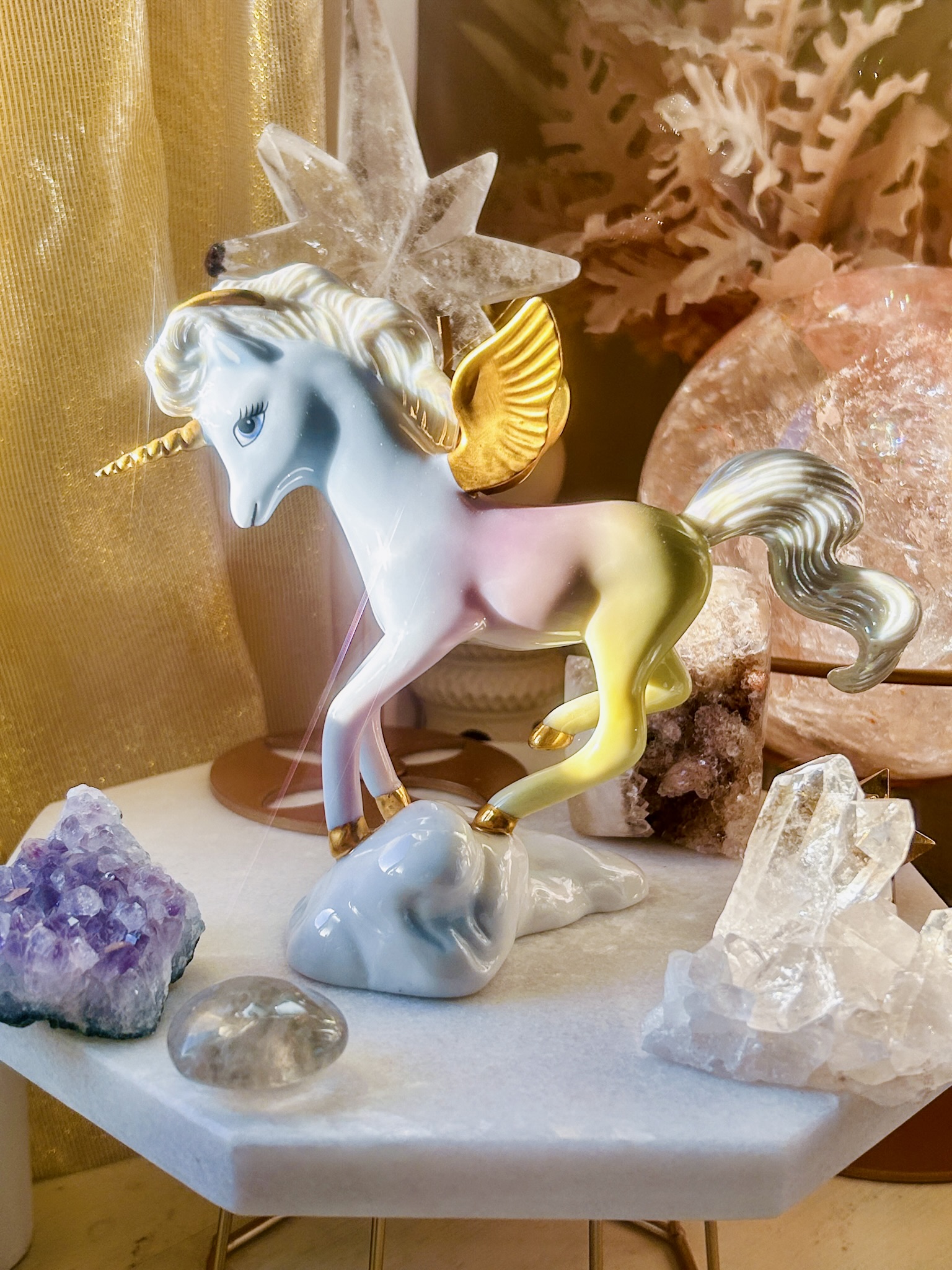 🦄アメリカンヴィンテージ ユニコーン・希少なコレクターズ品 ”愛がの翼” AAA完璧なコンディション - 画像 (3)