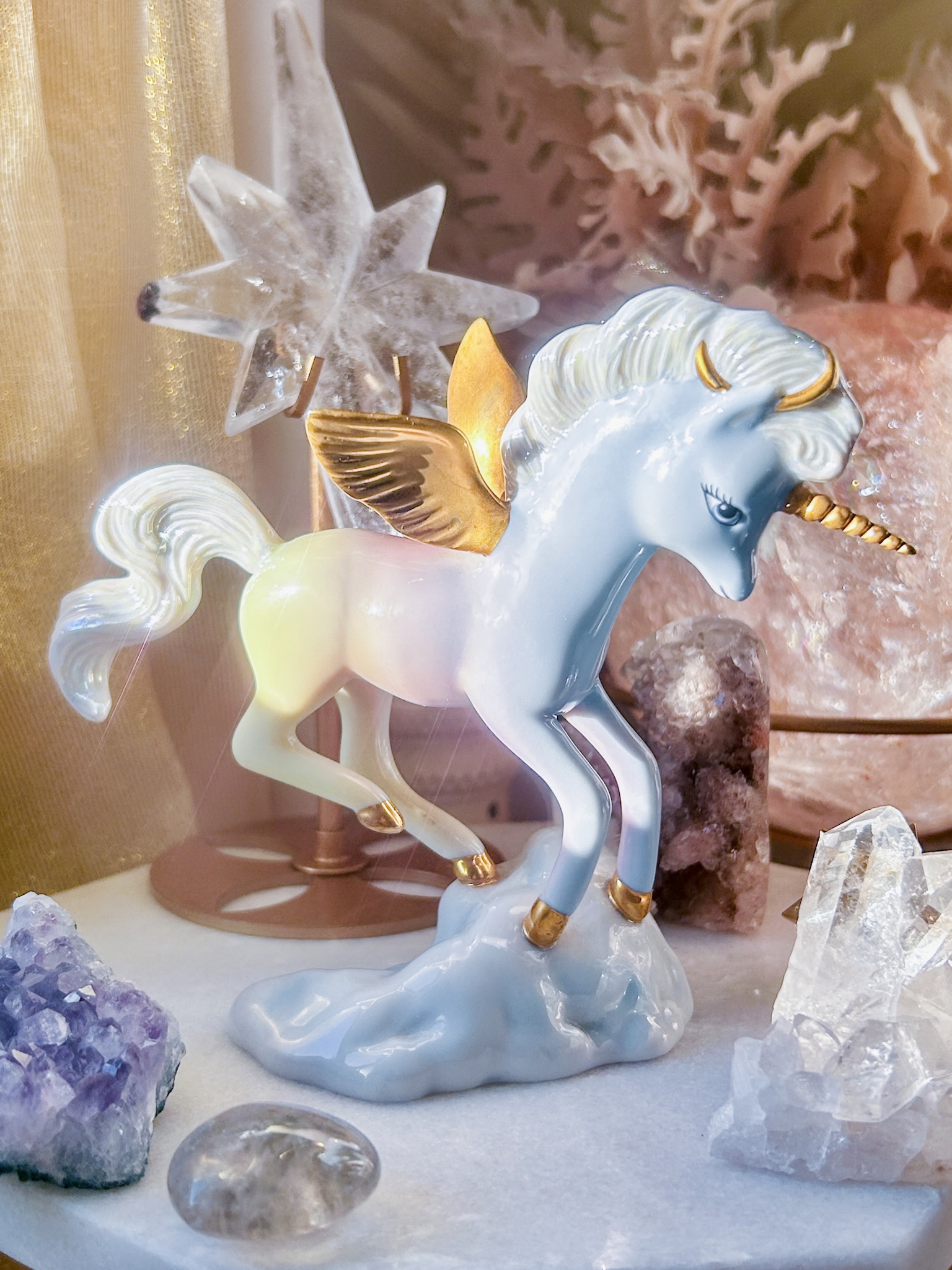 🦄アメリカンヴィンテージ ユニコーン・希少なコレクターズ品 ”愛がの翼” AAA完璧なコンディション - 画像 (4)