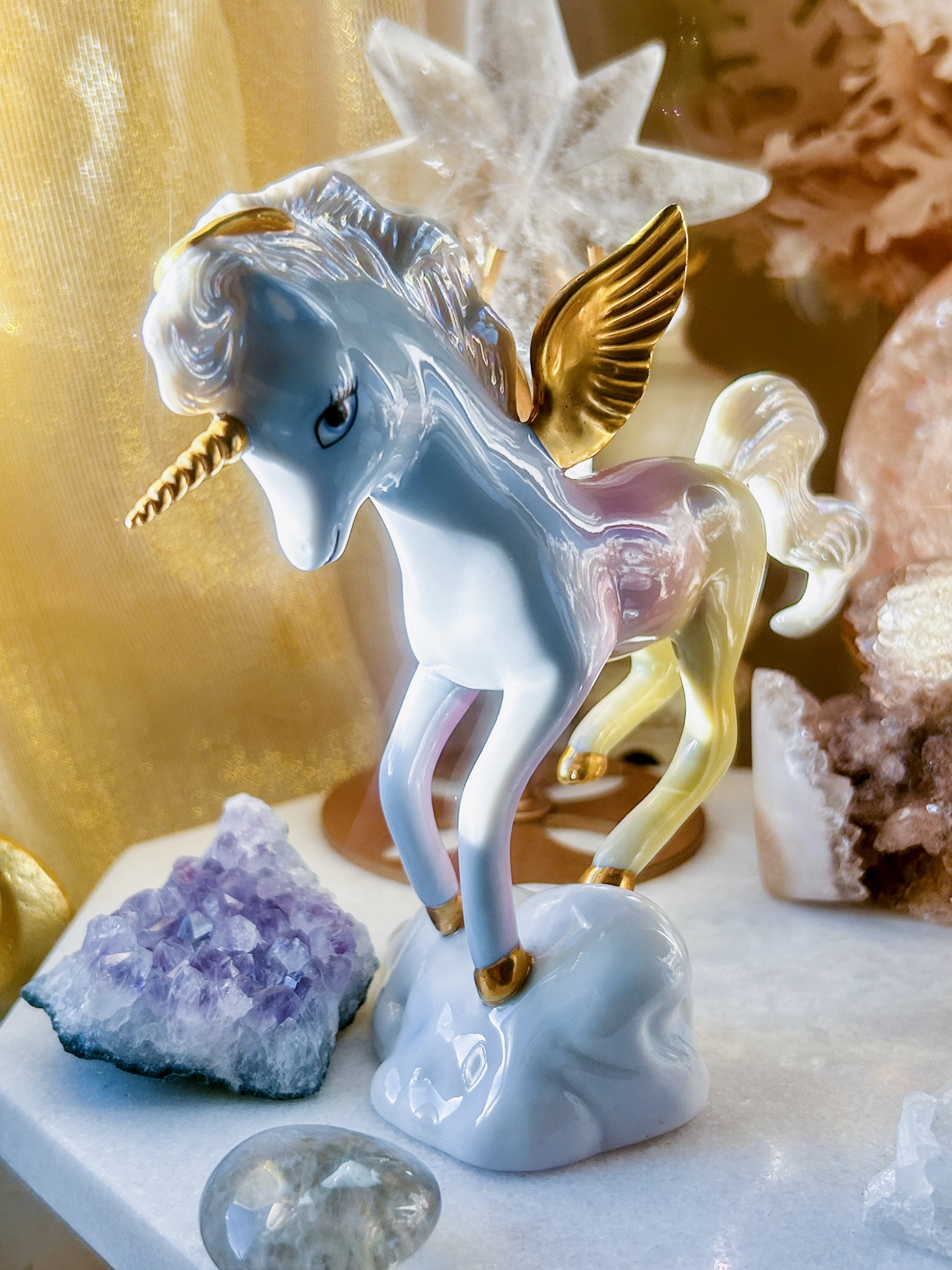 🦄アメリカンヴィンテージ ユニコーン・希少なコレクターズ品 ”愛がの翼” AAA完璧なコンディション - 画像 (5)