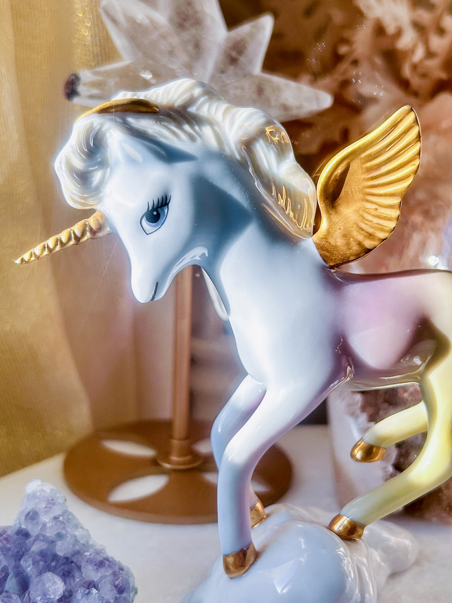 🦄アメリカンヴィンテージ ユニコーン・希少なコレクターズ品 ”愛がの翼” AAA完璧なコンディション - 画像 (7)