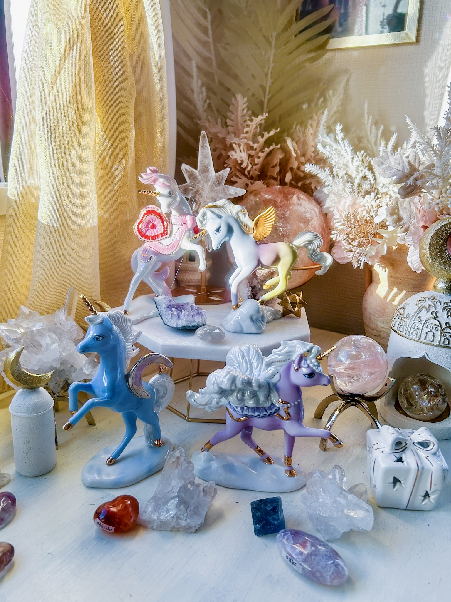 🦄アメリカンヴィンテージ ユニコーン・希少なコレクターズ品 ”愛のするハートが出会う場所” AAA完璧なコンディション - 画像 (3)