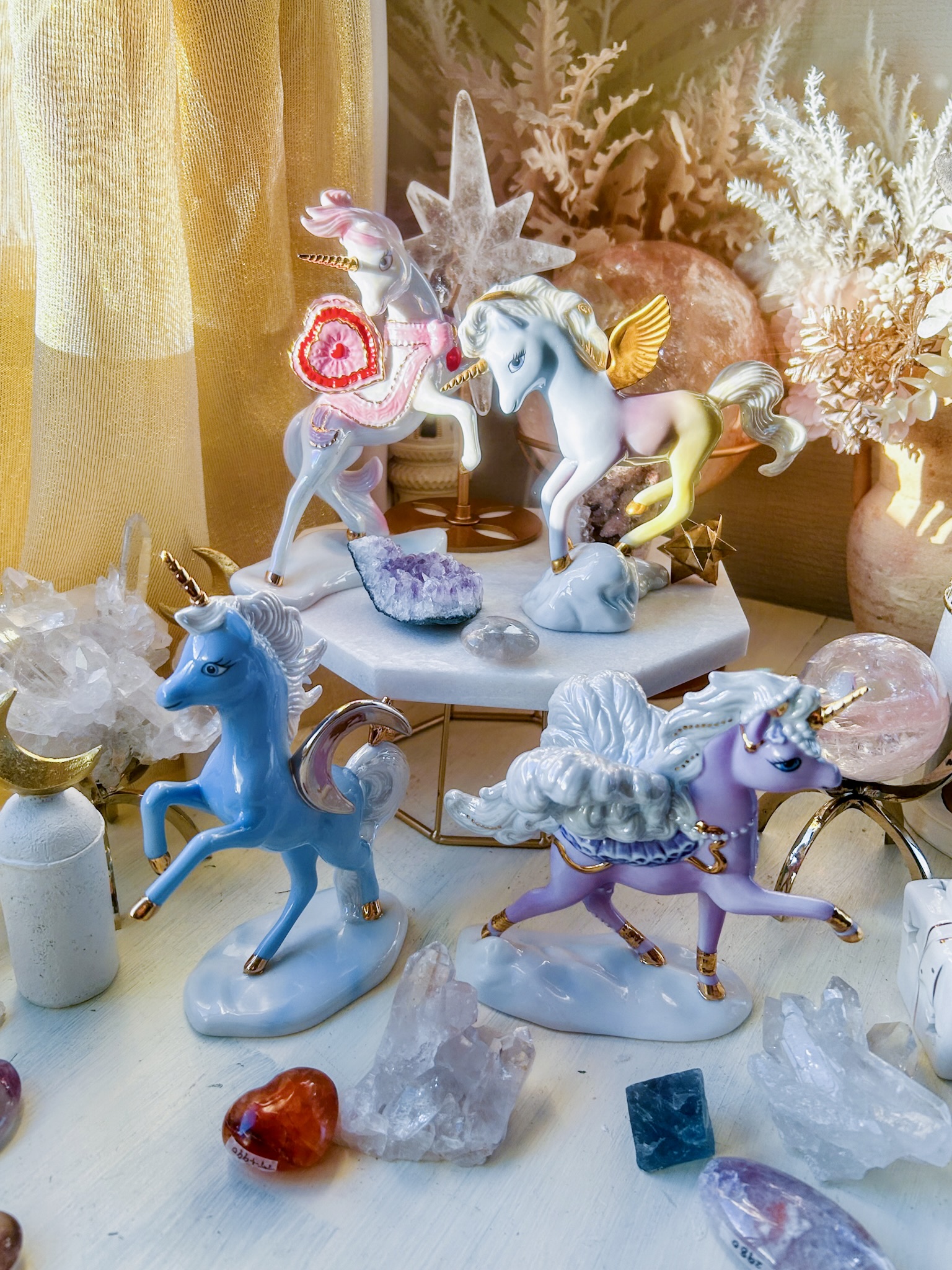 🦄アメリカンヴィンテージ ユニコーン・希少なコレクターズ品 ”愛が眩しく輝くところ” AAA完璧なコンディション - 画像 (14)