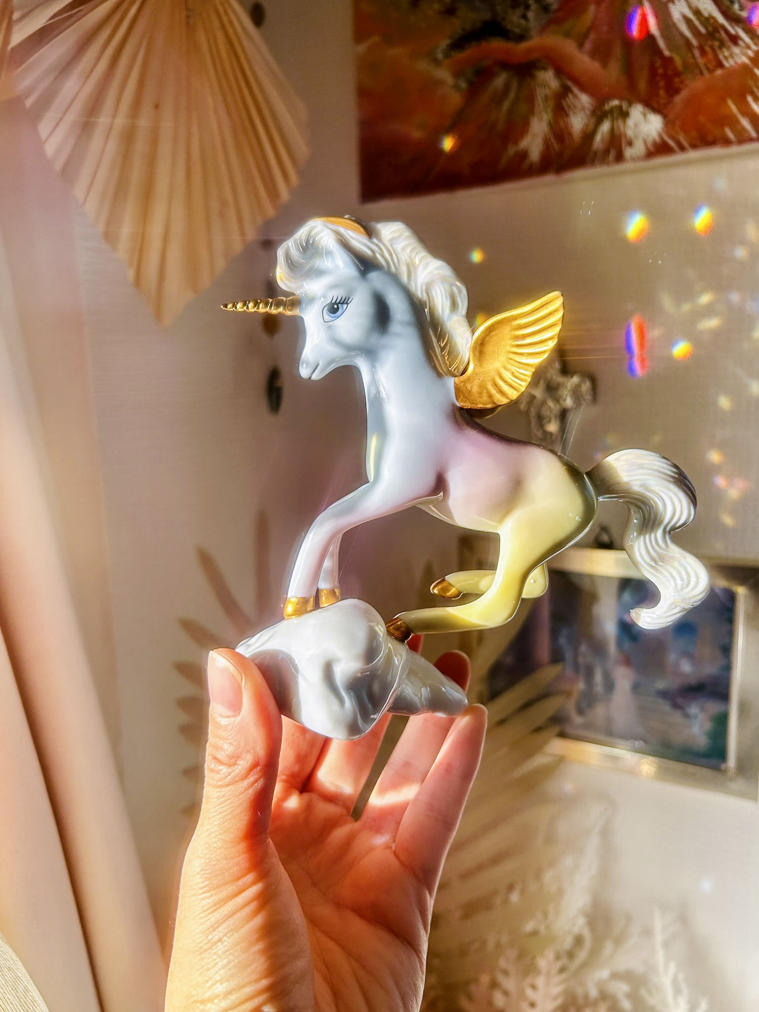 🦄アメリカンヴィンテージ ユニコーン・希少なコレクターズ品 ”愛がの翼” AAA完璧なコンディション - 画像 (12)