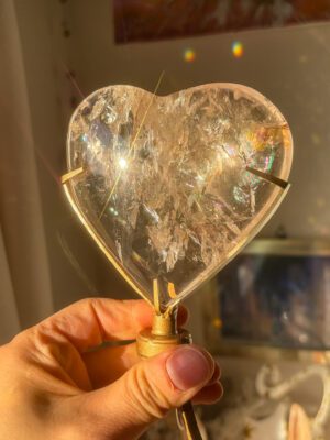 ✳️ オーロラ🩷 SAランク ピンクアゼツライト🌈ハート回転スタンド